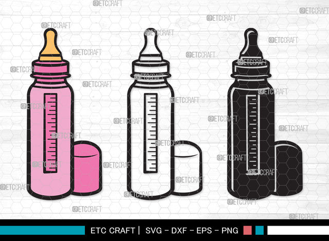 Baby Bottle Clipart SVG | Milk Bottle Svg | Baby Bottle Svg | Newborn Svg | Baby Bottle Clipart SVG ETC Craft 
