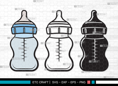 Baby Bottle Clipart SVG | Milk Bottle Svg | Baby Bottle Svg | Newborn Svg | Baby Bottle Clipart SVG ETC Craft 