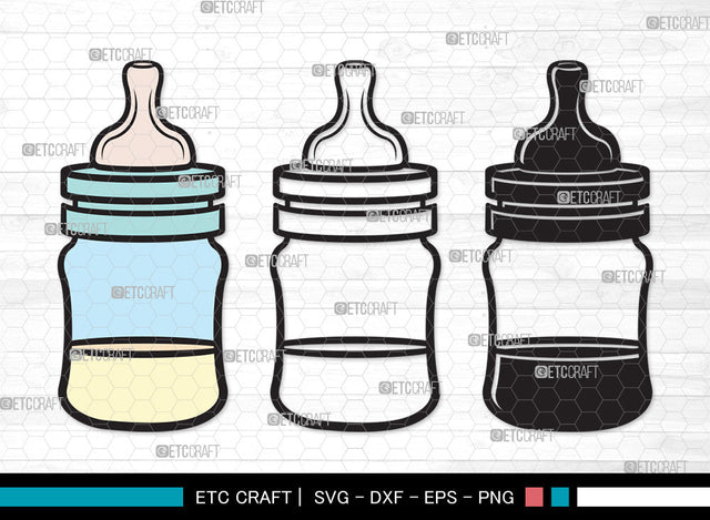 Baby Bottle Clipart SVG | Milk Bottle Svg | Baby Bottle Svg | Newborn Svg | Baby Bottle Clipart SVG ETC Craft 
