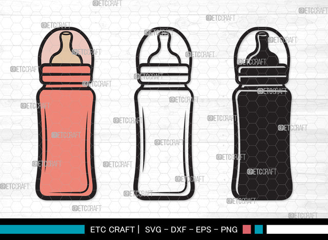 Baby Bottle Clipart SVG | Milk Bottle Svg | Baby Bottle Svg | Newborn Svg | Baby Bottle Clipart SVG ETC Craft 