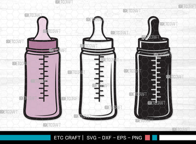 Baby Bottle Clipart SVG | Milk Bottle Svg | Baby Bottle Svg | Newborn Svg | Baby Bottle Clipart SVG ETC Craft 