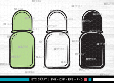 Baby Bottle Clipart SVG | Milk Bottle Svg | Baby Bottle Svg | Newborn Svg | Baby Bottle Clipart SVG ETC Craft 