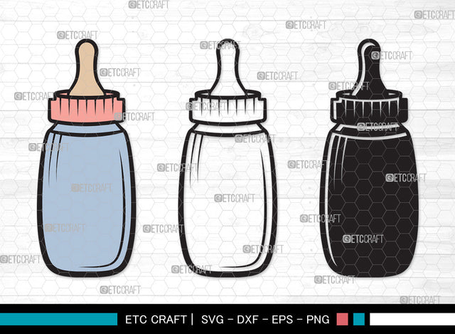 Baby Bottle Clipart SVG | Milk Bottle Svg | Baby Bottle Svg | Newborn Svg | Baby Bottle Clipart SVG ETC Craft 