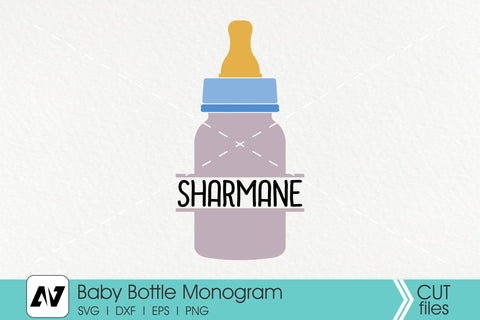Baby Bottle Monogram Svg, Baby Bottle Svg, Baby Svg SVG Pinoyart Kreatib 