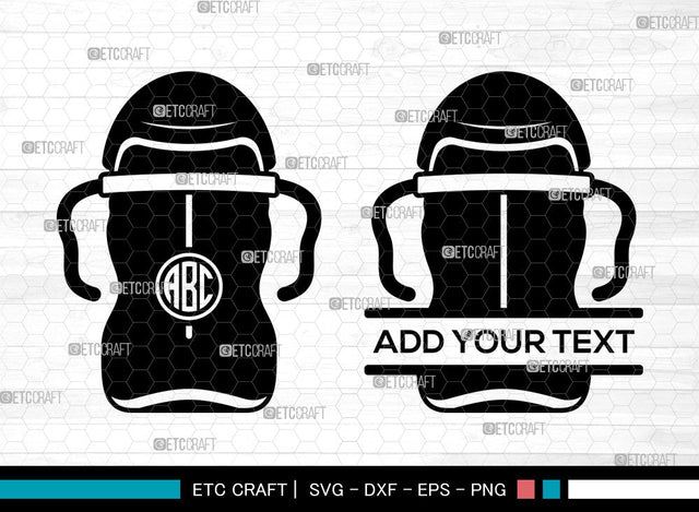 Baby Bottle Monogram SVG, Milk Bottle Svg, New Baby Svg, Newborn Svg, Split Monogram Svg, Baby Bottle Svg SVG ETC Craft 