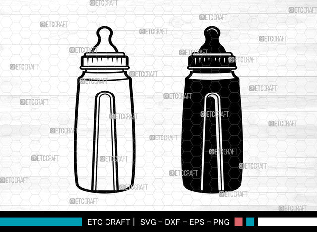 Baby Bottle SVG, Milk Bottle svg, New Baby Svg, Newborn Svg, Infant Baby Svg, Baby Bottle Svg SVG ETC Craft 