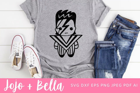 Baby Bowie SVG - David Bowie Svg- bowie SVG - bowie T-shirt graphic - Ziggy stardust svg file, sag, Cricut, silhouette SVG Jojo&Bella 