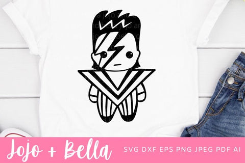 Baby Bowie SVG - David Bowie Svg- bowie SVG - bowie T-shirt graphic - Ziggy stardust svg file, sag, Cricut, silhouette SVG Jojo&Bella 