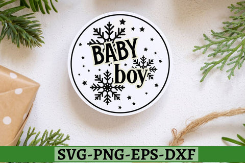 Baby Boy Christmas Ornament Svg Bundle SVG DESIGNISTIC 