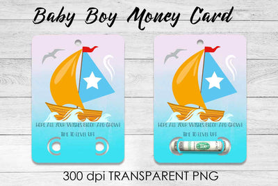 Baby Boy Money Card PNG Design | Boy Money Holder | Baby PNG Sublimation Fly Design 