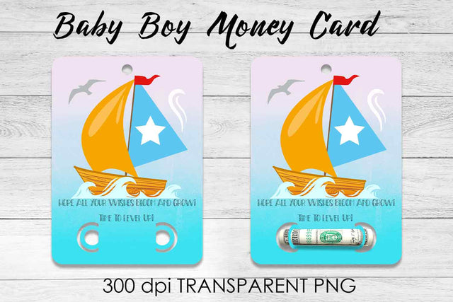 Baby Boy Money Card PNG Design | Boy Money Holder | Baby PNG Sublimation Fly Design 