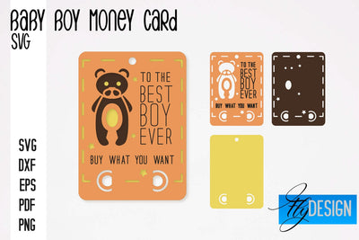 Baby Boy Money Card SVG | Baby Boy SVG Design | Baby Boy SVG Quotes SVG Fly Design 