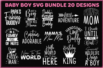 Baby Boy Svg Bundle 20 Designs SVG Creativeart88 