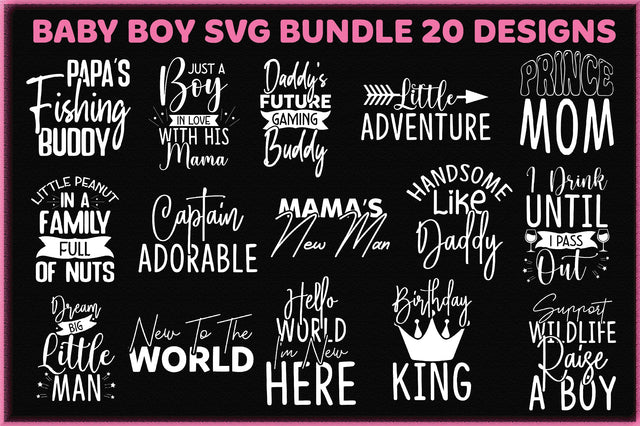 Baby Boy Svg Bundle 20 Designs SVG Creativeart88 