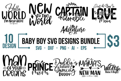 Baby Boy SVG Designs Bundle SVG shah alam 