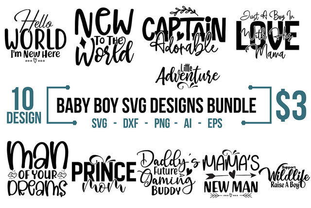 Baby Boy SVG Designs Bundle SVG shah alam 