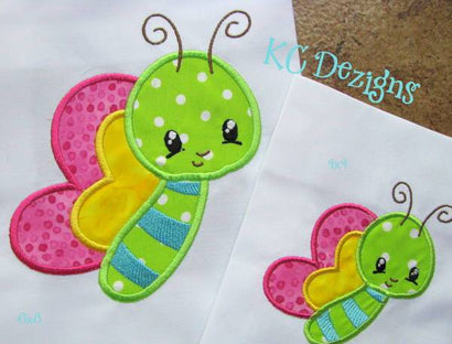 Baby Bug Butterfly Machine Applique Embroidery Design Embroidery/Applique DESIGNS KC Dezigns 