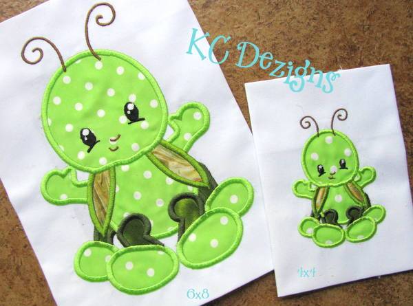 Baby Bug Grasshopper Machine Applique Embroidery Design Embroidery/Applique DESIGNS KC Dezigns 