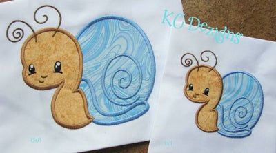 Baby Bug Snail Machine Applique Embroidery Design Embroidery/Applique DESIGNS KC Dezigns 