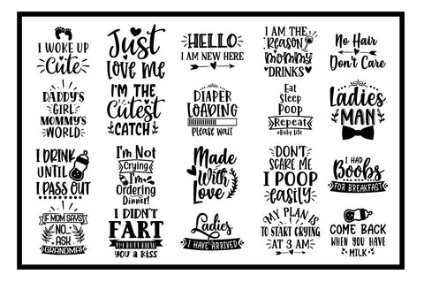 Baby Bundle, Baby Quotes Bundle SVG Svgcraft 