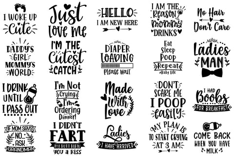 Baby Bundle, Baby Quotes Bundle SVG Svgcraft 