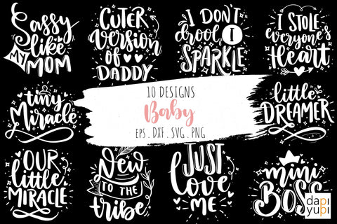Baby Bundle SVG, Baby Quotes Bundle SVG dapiyupi store 