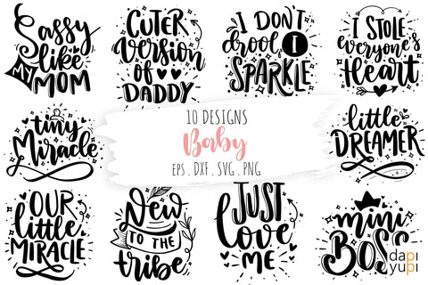 Baby Bundle SVG, Baby Quotes Bundle SVG dapiyupi store 