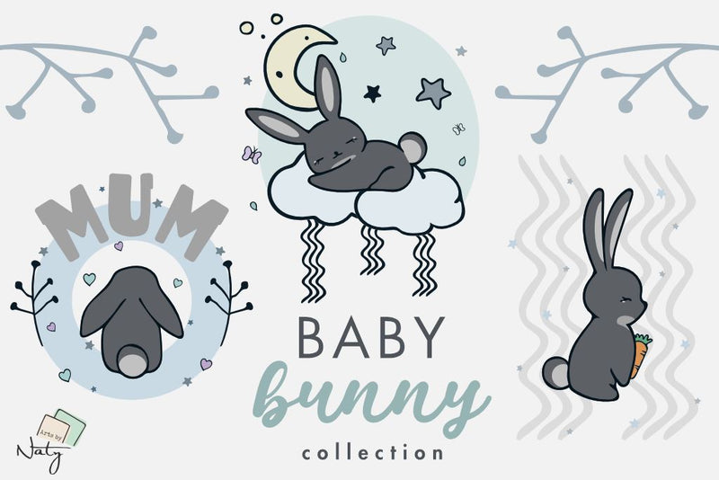 Baby bunny collection. SVG Arts By Naty 