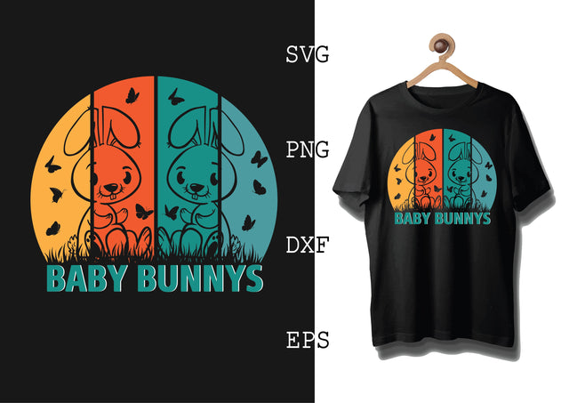 Baby bunnys Svg, Bunny Babe Easter Svg, Bunny Svg, Welcome Spring Svg SVG DesignTShirt 