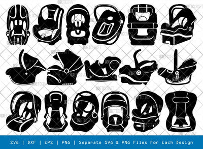 Baby Car Seat Silhouette, Baby Car Seat SVG, Infant Car Seat Svg, Convertible Car Seat Svg, Baby Car Svg, Baby Car Seat Bundle, SB00930 SVG ETC Craft 