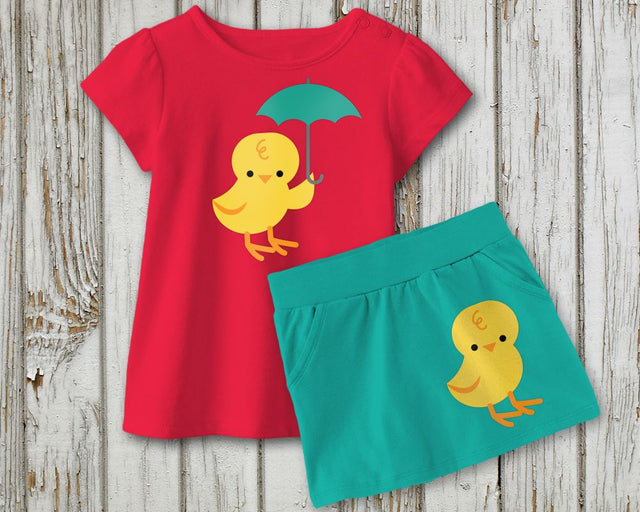 Baby Chick with Umbrella SVG Designed by Geeks 