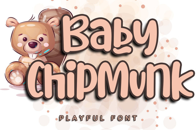 Baby Chipmunk Font Stefani Letter 