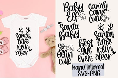 Baby Christmas SVG bundle, Hand Lettered SVG SVG AnitaAlyiaLettering 