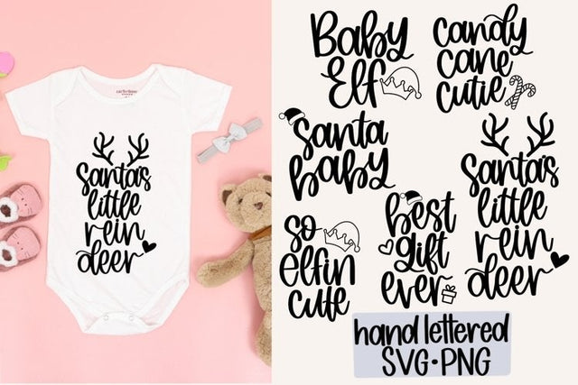 Baby Christmas SVG bundle, Hand Lettered SVG SVG AnitaAlyiaLettering 