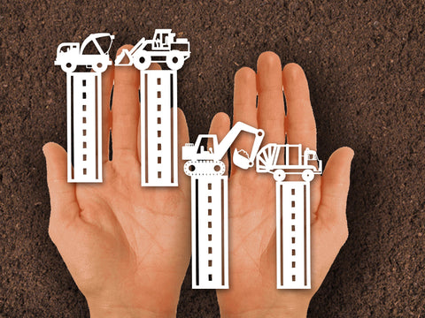 Baby Construction Bookmark Paper cut SVG Johan Ru designs 