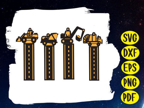 Baby Construction Bookmark Paper cut SVG Johan Ru designs 