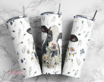 Baby Cow 20 oz Skinny Tumbler Wrap PNG, Tumbler Design, Sublimation Designs Downloads - Tumbler PNG Instant Download Sublimation CaldwellArt 
