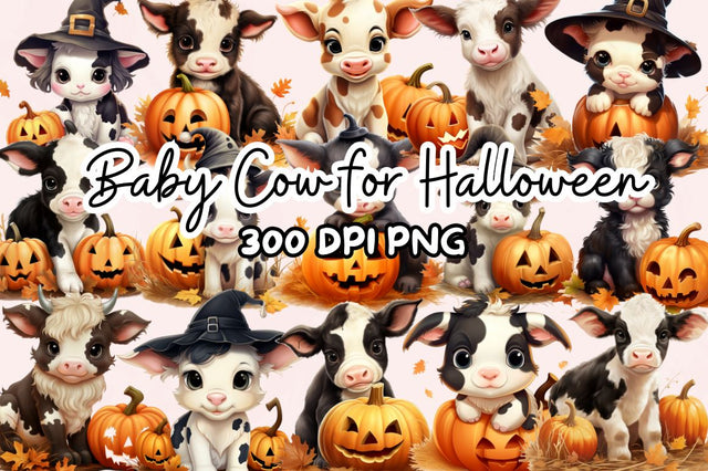 Baby Cow for Halloween clipart Sublimation Regulrcrative 