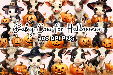 Baby Cow for Halloween clipart Sublimation Regulrcrative 