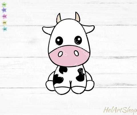 Baby Cow SVG SVG _HelArtShop_ 