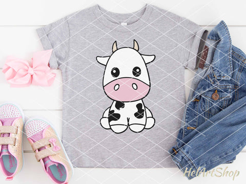 Baby Cow SVG SVG _HelArtShop_ 