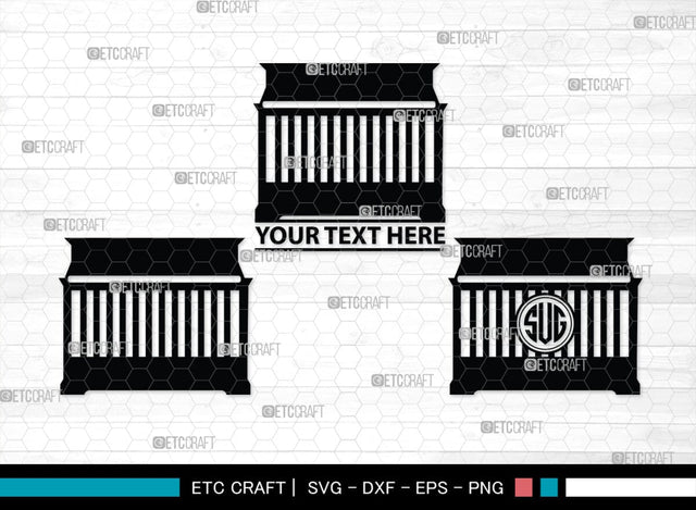 Baby Crib Monogram, Baby Crib Silhouette, Baby Crib SVG, Baby Svg, Infant Svg, Bassinet Svg, Child Svg, SB00464 SVG ETC Craft 