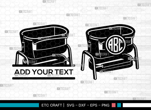 Baby Crib Monogram SVG, Child Bedroom Svg, Baby Room Svg, Baby Crib Bassinet Svg, Split Monogram Svg SVG ETC Craft 