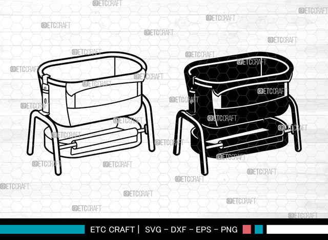 Baby Crib SVG, Child Bedroom Svg, Baby Room Svg, Baby Crib Bassinet Svg, Baby Crib Svg SVG ETC Craft 