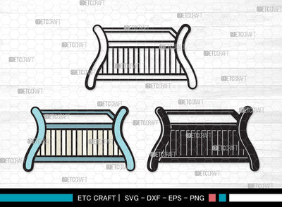 Baby Crib SVG Cut File | Baby Crib Svg | Baby Svg | Child Svg | Baby Crib Clipart SVG ETC Craft 