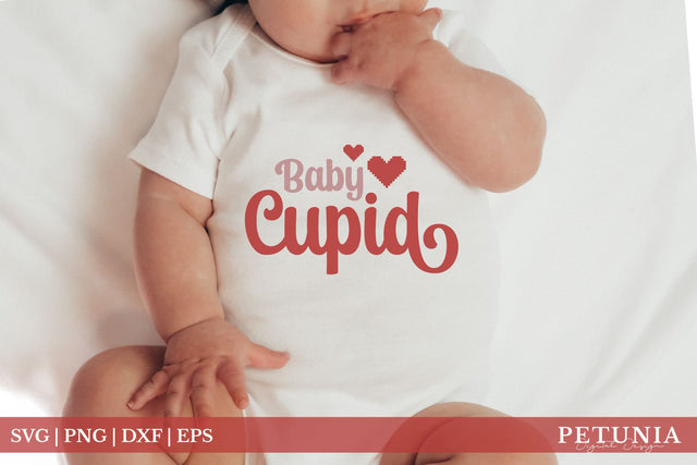Baby Cupid SVG | Cute Retro Valentine's Day Baby SVG SVG Petunia Digital Design 