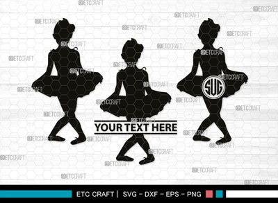 Baby Dance Monogram, Baby Dance Silhouette, Baby Dance SVG, Ballerina Svg, Ballet Svg, Little Ballet Svg, SB00336 SVG ETC Craft 