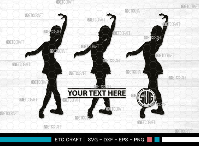 Baby Dance Monogram, Baby Dance Silhouette, Baby Dance SVG, Ballerina Svg, Ballet Svg, Little Ballet Svg, SB00336 SVG ETC Craft 