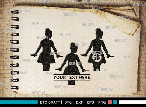 Baby Dance Monogram, Baby Dance Silhouette, Baby Dance SVG, Ballerina Svg, Ballet Svg, Little Ballet Svg, SB00336 SVG ETC Craft 