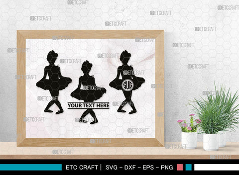 Baby Dance Monogram, Baby Dance Silhouette, Baby Dance SVG, Ballerina Svg, Ballet Svg, Little Ballet Svg, SB00336 SVG ETC Craft 